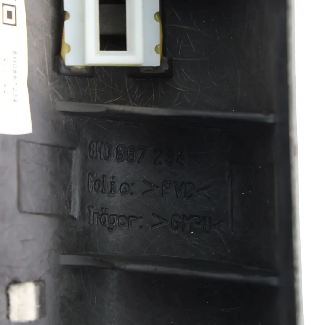 Front A-Pillar Trim Panel Moulding Black Right O/S to Audi A4 B7 Cabrio with Part number 8H0867234 Audi A4 B7 Cabrio Front A-Pillar Trim Panel Moulding Black Right O/S - SKU 8H0867234 - Part number 8H0867234