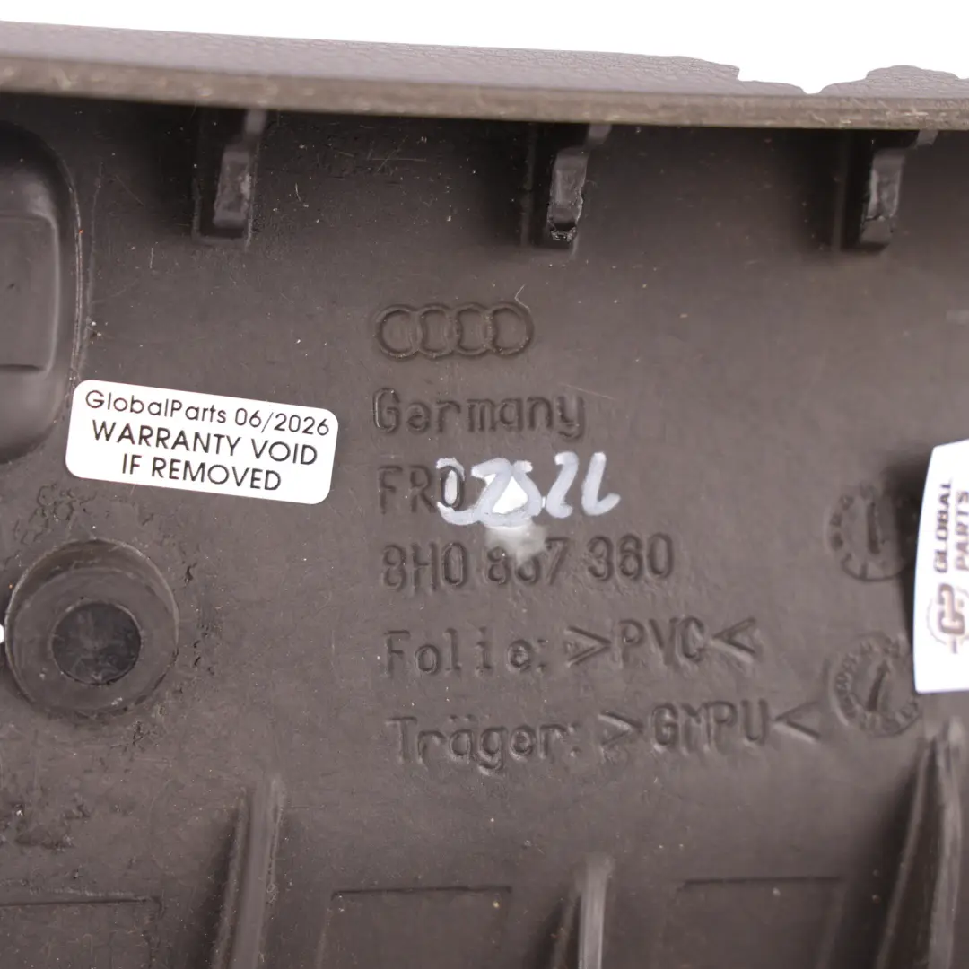 Audi A4 B7 Cabriolet Innere Fenster Zierleiste Abdeckung Seelenschwarz 8H0867360 - SKU 8H0867360B - Teilenummer 8H0867360B