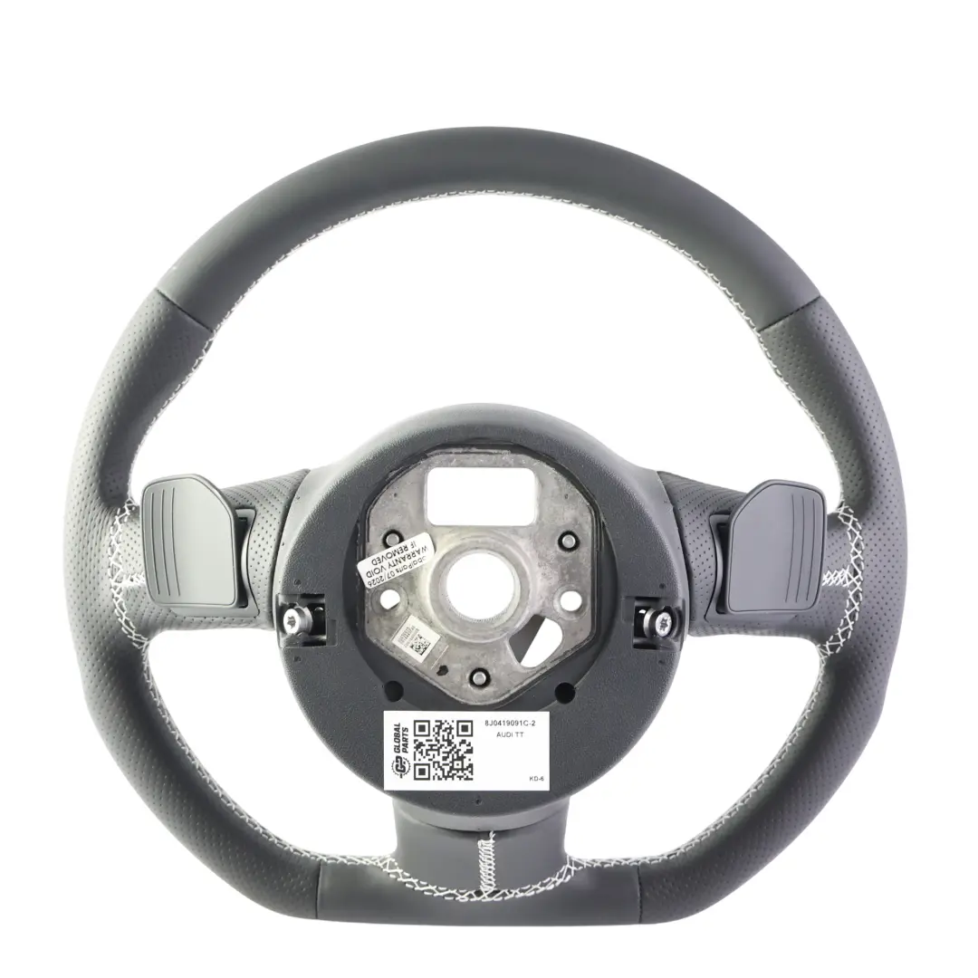 Lenkrad NEU Schwarz Leder Schaltwippen Flach Unten für Audi TT 8J mit Teilenummer 8J0419091C Audi TT 8J Lenkrad NEU Schwarz Leder Schaltwippen Flach Unten - SKU 8J0419091C-2 - Teilenummer 8J0419091C