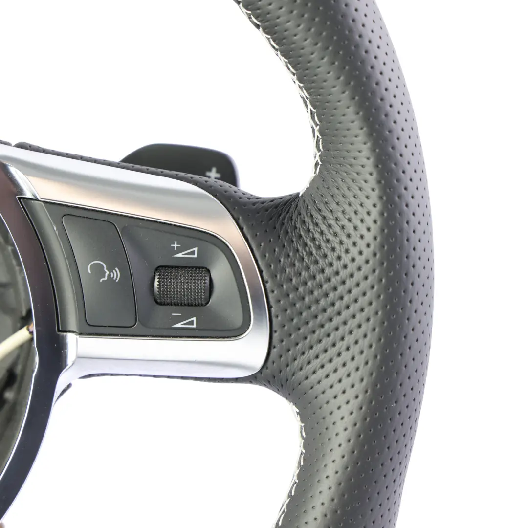 NUEVO Negro Cuero Levas Cambio Fondo Plano para Audi TT 8J Volante con número de pieza 8J0419091C Audi TT 8J Volante NUEVO Negro Cuero Levas Cambio Fondo Plano - SKU 8J0419091C-2 - Número de pieza 8J0419091C