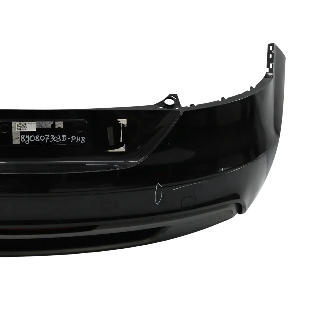Bumper Trim Panel Covering Phantom Black - Z9Y to Audi TT TTS 8J Rear with Part number 8J0807303D Audi TT TTS 8J Rear Bumper Trim Panel Covering Phantom Black - Z9Y - SKU 8J0807303D-PHB - Part number 8J0807303D