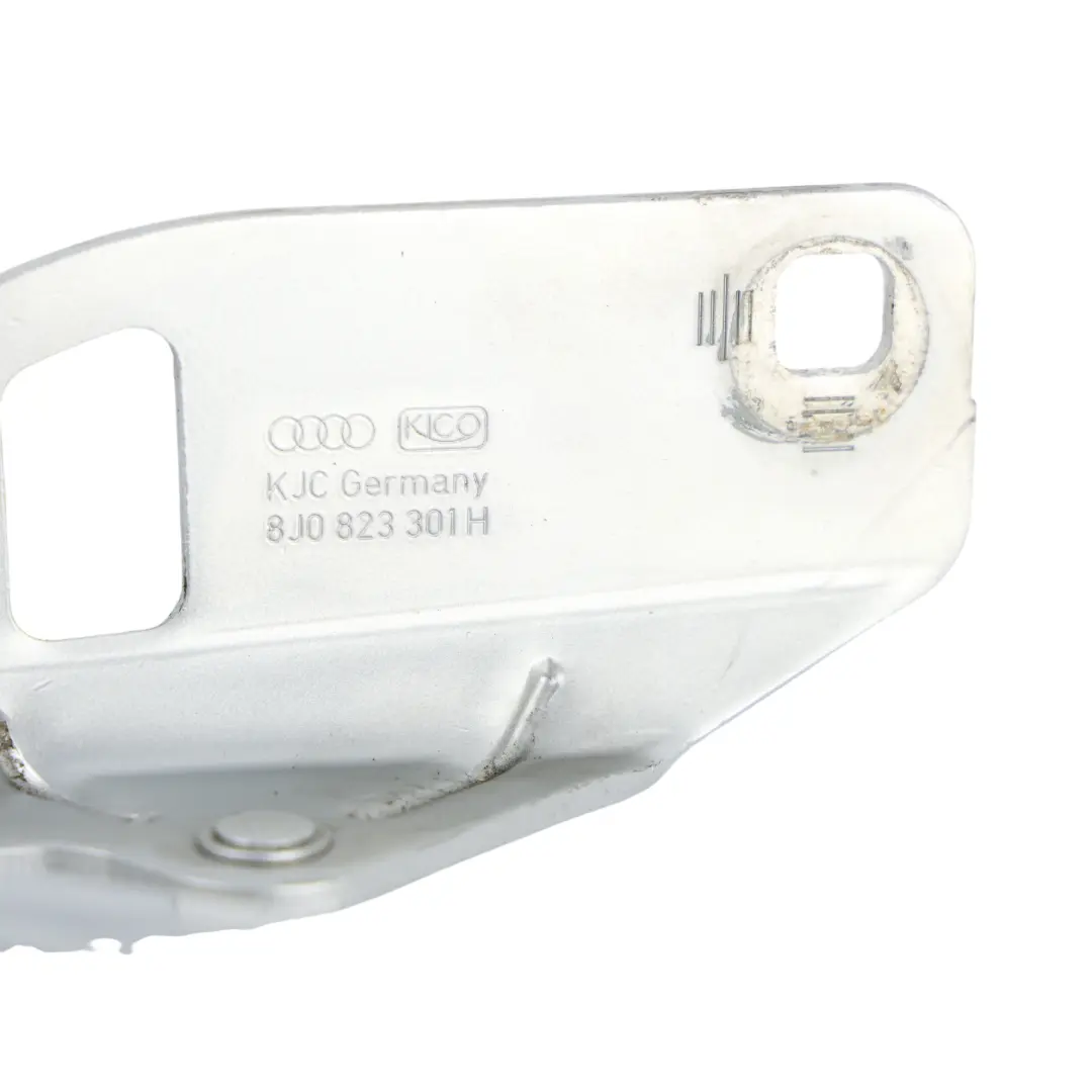 Front Bonnet Hood Hinge Left N/S Ice Silver Metallic - X7W to Audi TT 8J with Part number 8J0823301H Audi TT 8J Front Bonnet Hood Hinge Left N/S Ice Silver Metallic - X7W - SKU 8J0823301H-ICS - Part number 8J0823301H
