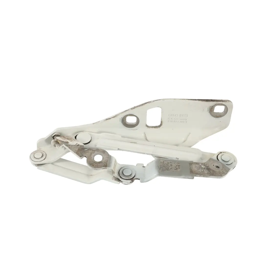 Front Bonnet Hood Hinge Left N/S Ibis White - Y9C to Audi TT 8J with Part number 8J0823301H Audi TT 8J Front Bonnet Hood Hinge Left N/S Ibis White - Y9C - SKU 8J0823301H-IWH - Part number 8J0823301H