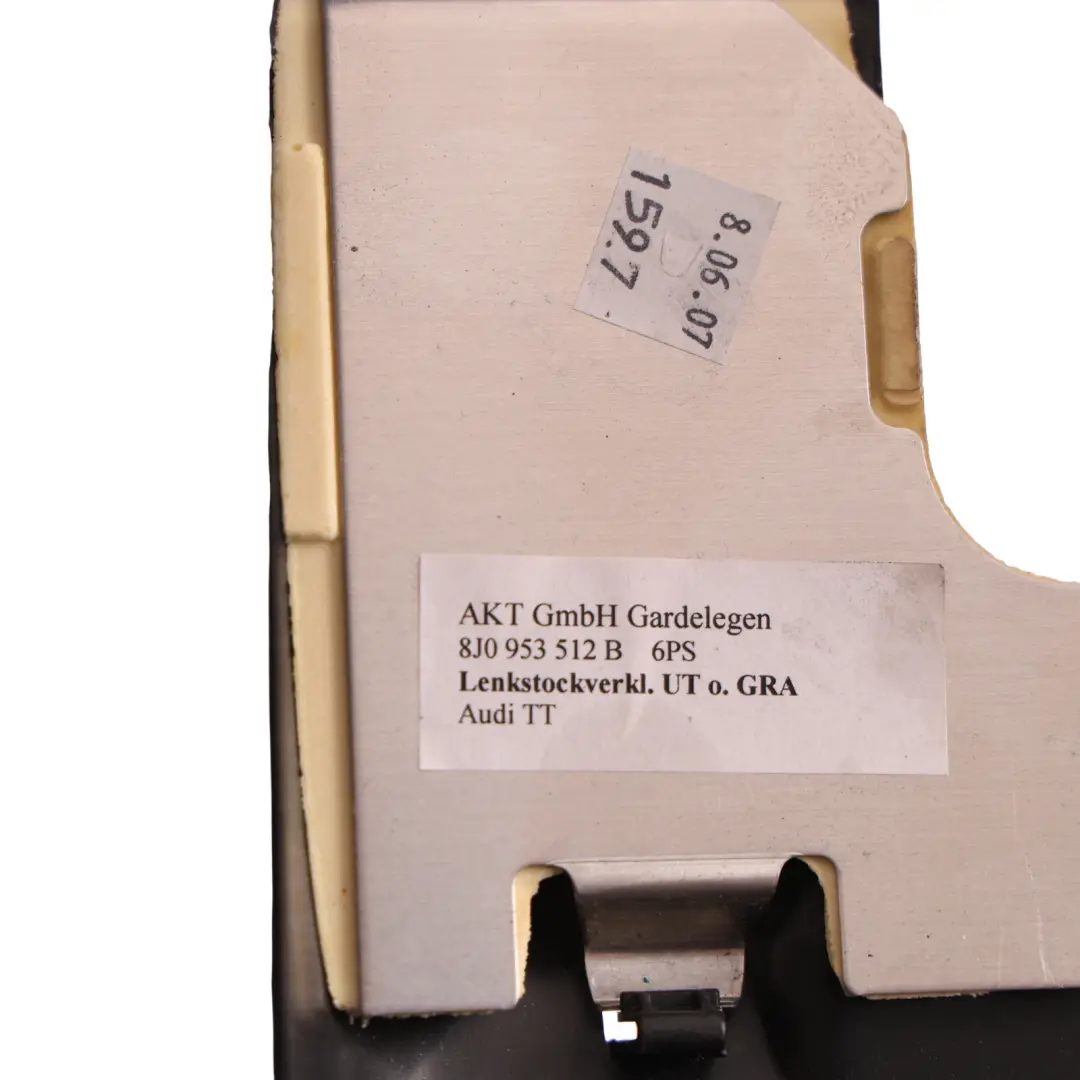 Audi TT 8J Garniture Colonne Direction Inférieure Cache Noir - SKU 8J0953512B-1 - Numéro de pièce 8J0953512B