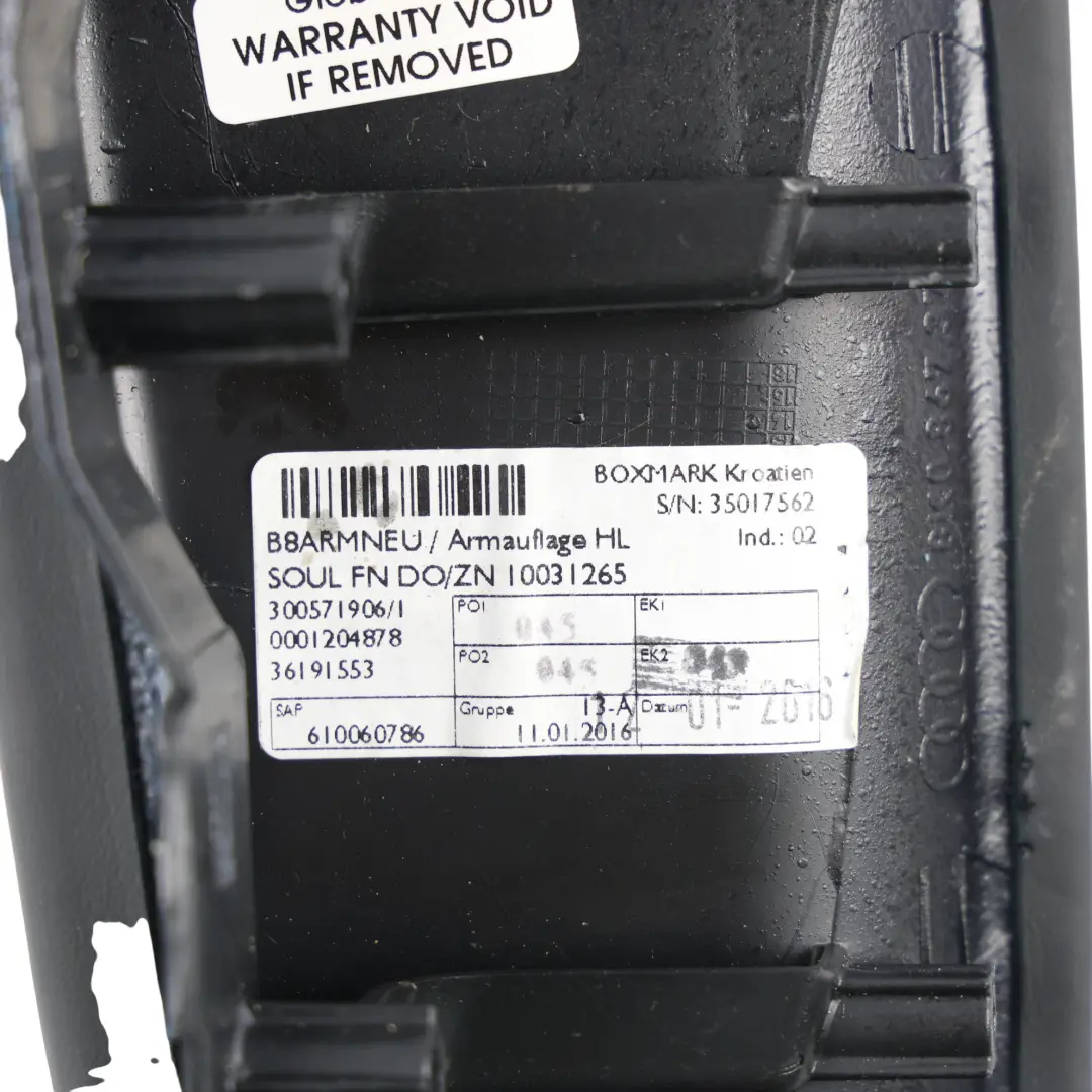 Door Card Armrest Handle Left N/S Soul Black to Audi A5 8T Rear with Part number 8K0867373A Audi A5 8T Rear Door Card Armrest Handle Left N/S Soul Black - SKU 8K0867373A - Part number 8K0867373A