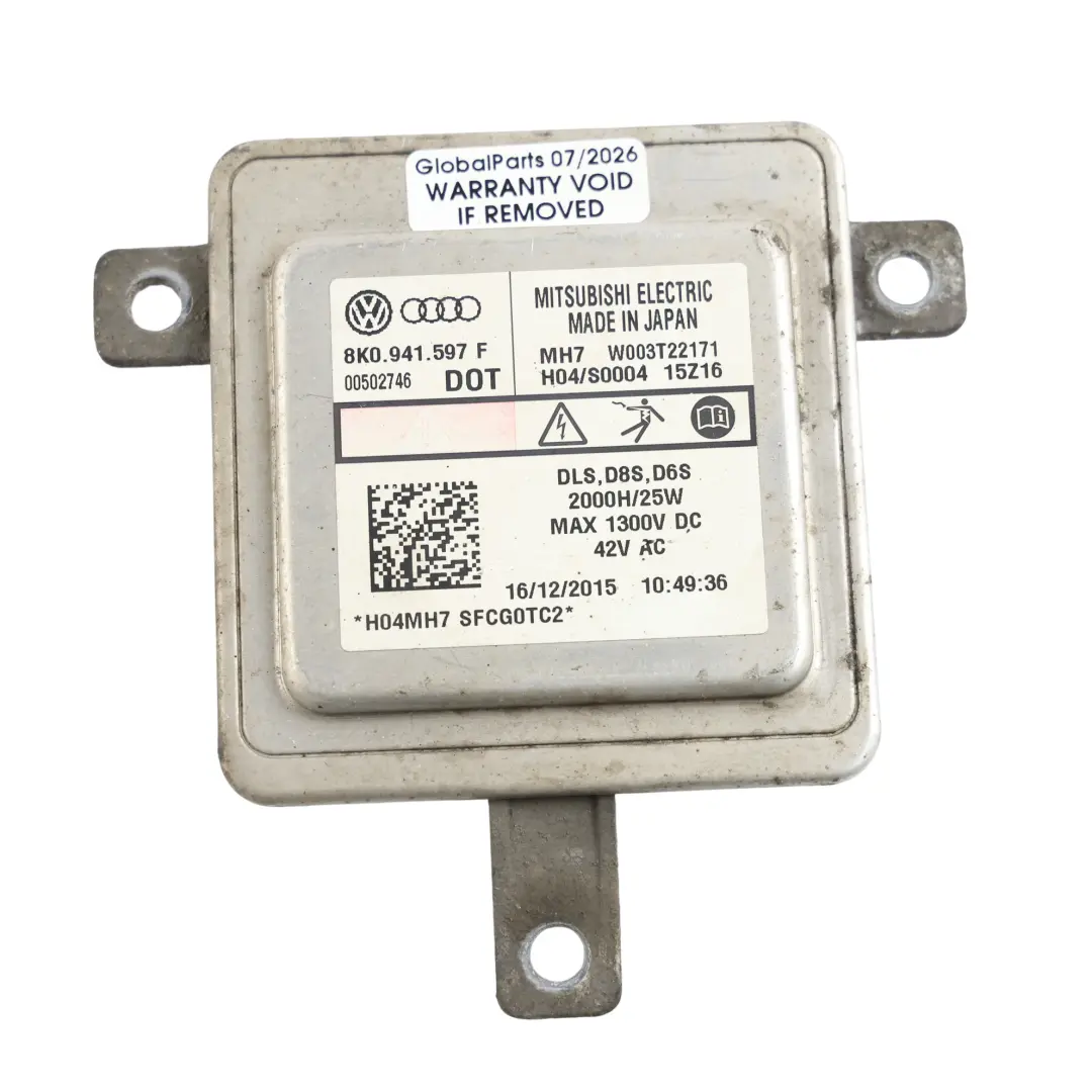 Volkswagen Caddy 2K Módulo Balasto Faro Unidad Control - SKU 8K0941597F - Número de pieza 8K0941597F
