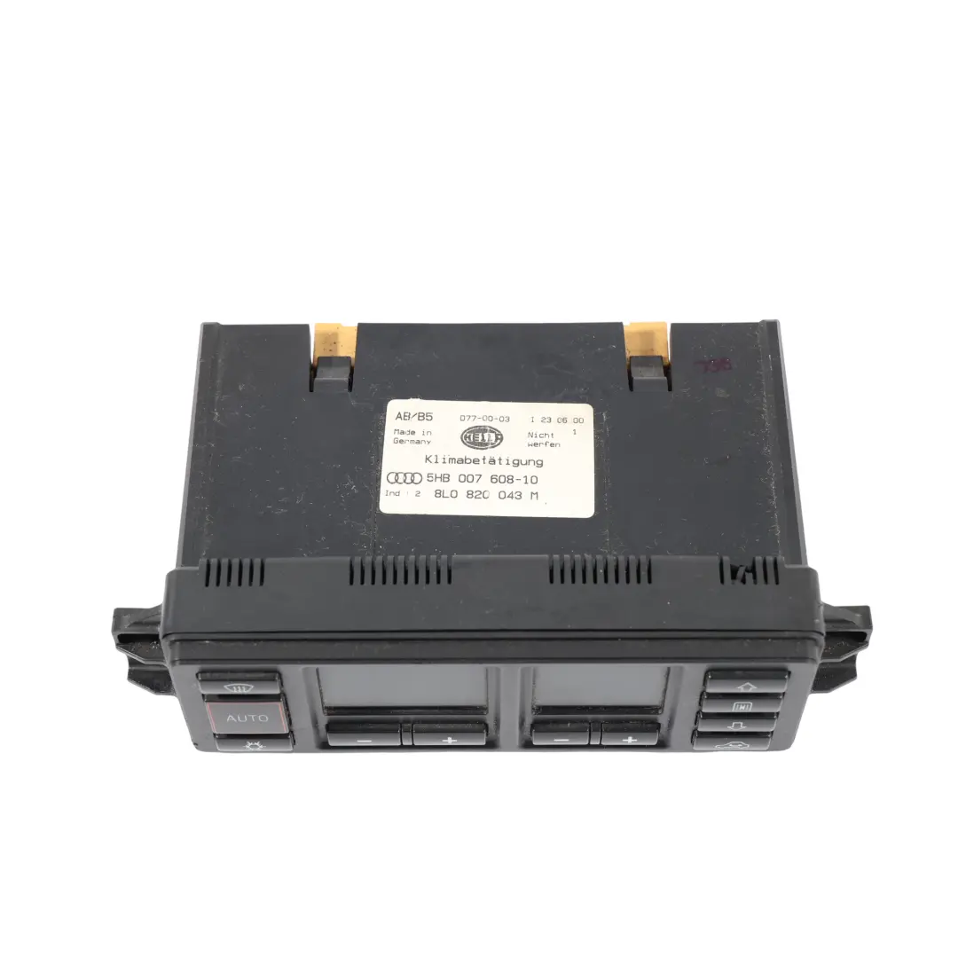 8L Heater Climate Control Panel Climatronic Display ECU Unit to Audi A3 with Part number 8L0820043M Audi A3 8L Heater Climate Control Panel Climatronic Display ECU Unit - SKU 8L0820043M - Part number 8L0820043M