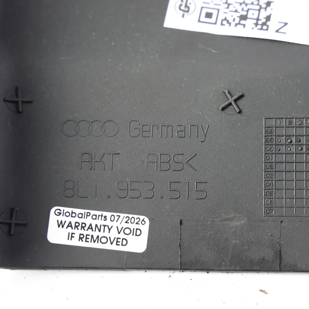 8L Steering Column Upper Part Shroud Cover Trim Satin Black to Audi A3 with Part number 8L1953515 Audi A3 8L Steering Column Upper Part Shroud Cover Trim Satin Black - SKU 8L1953515 - Part number 8L1953515