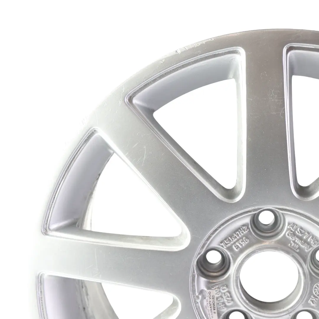 Audi A3 S3 8P Llanta Aleación Plata 17" 7.5J ET:56 - SKU 8P0601025Q-2 - Número de pieza 8P0601025Q