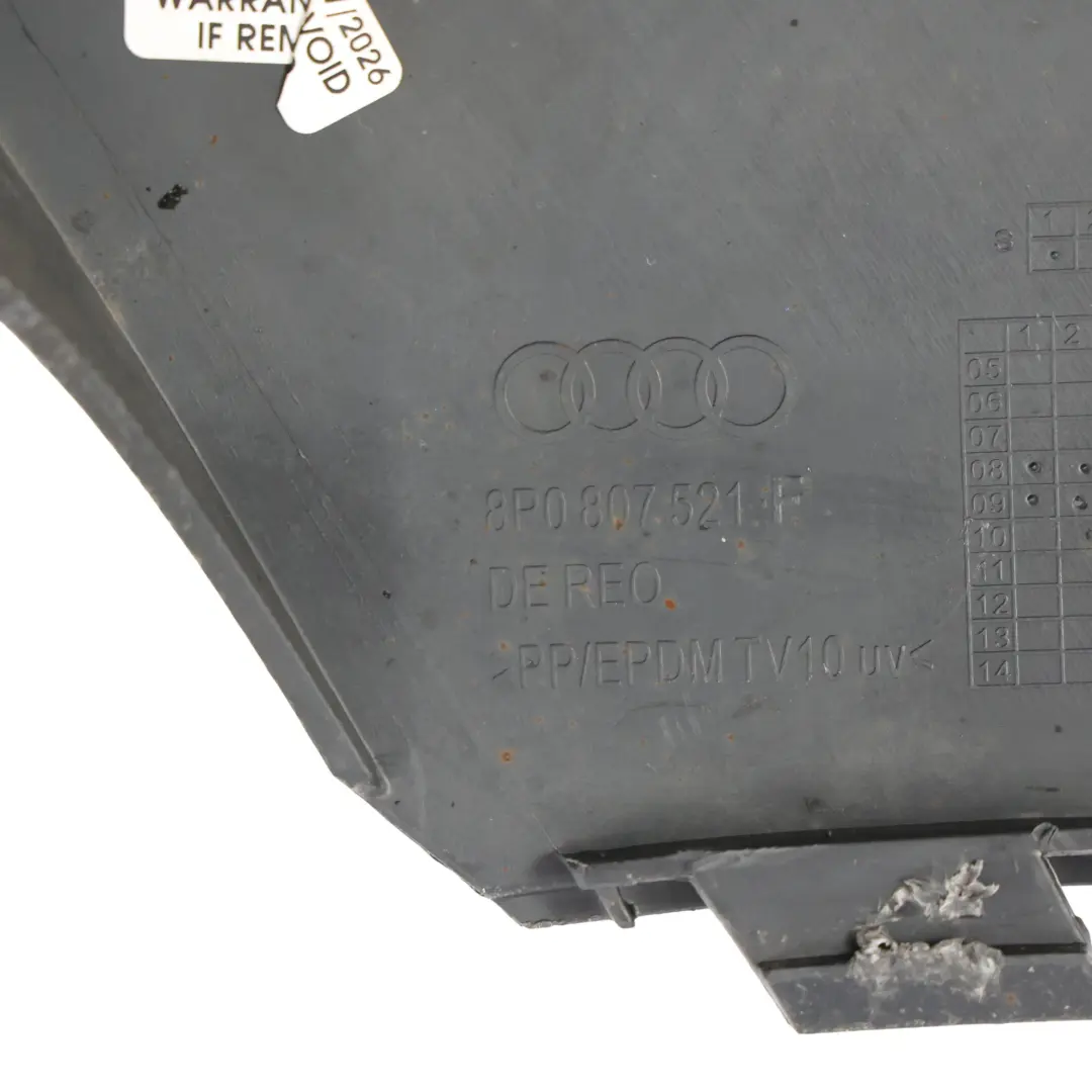 Audi A3 8P Spoiler Dyfuzor Zderzaka Tylnego - SKU 8P0807434B - Numer Części 8P0807434B