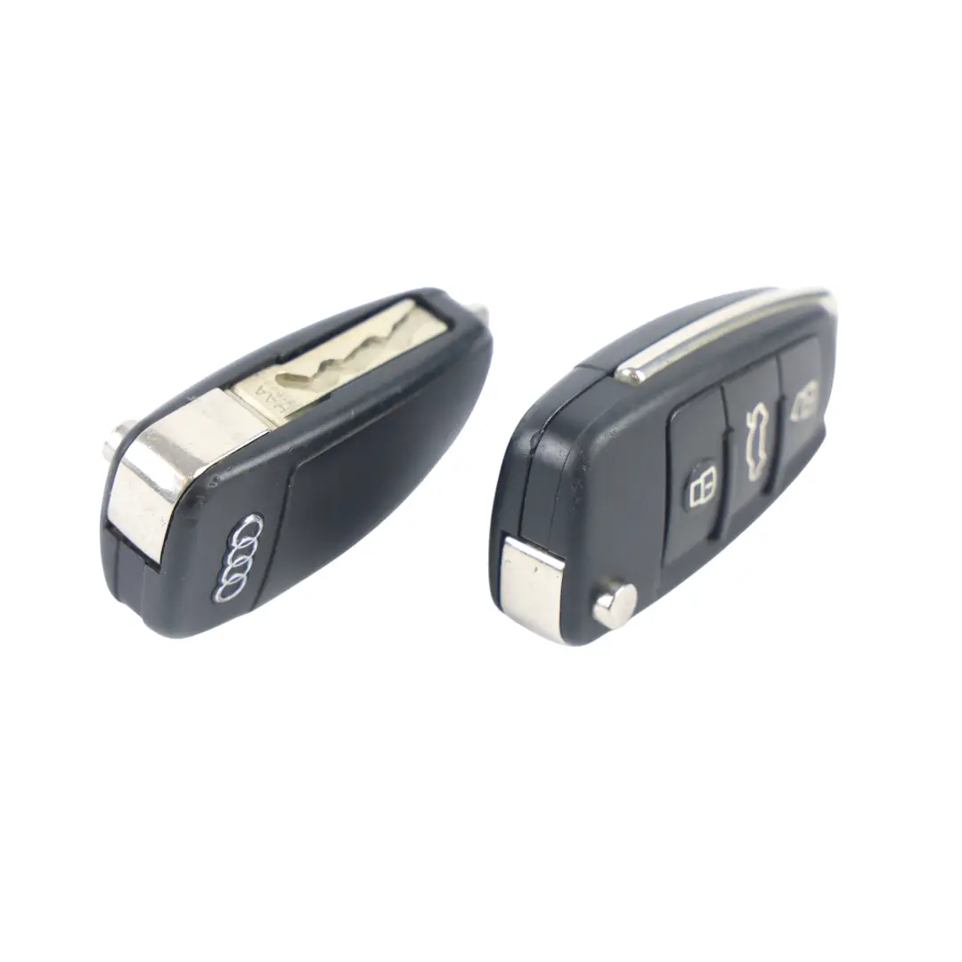 Flip Key Fob Remote Control Button Lock Cylinder SET to Audi A3 S3 8P with Part number 8P0837220D Audi A3 S3 8P Flip Key Fob Remote Control Button Lock Cylinder SET - SKU 8P0837220D-2 - Part number 8P0837220D