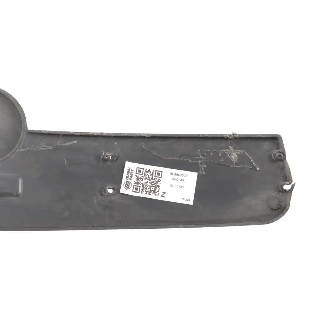 Audi A3 8P Front Bumper Radiator Grille Panel Mount Bracket Black - SKU 8P0853037 - Part number 8P0853037