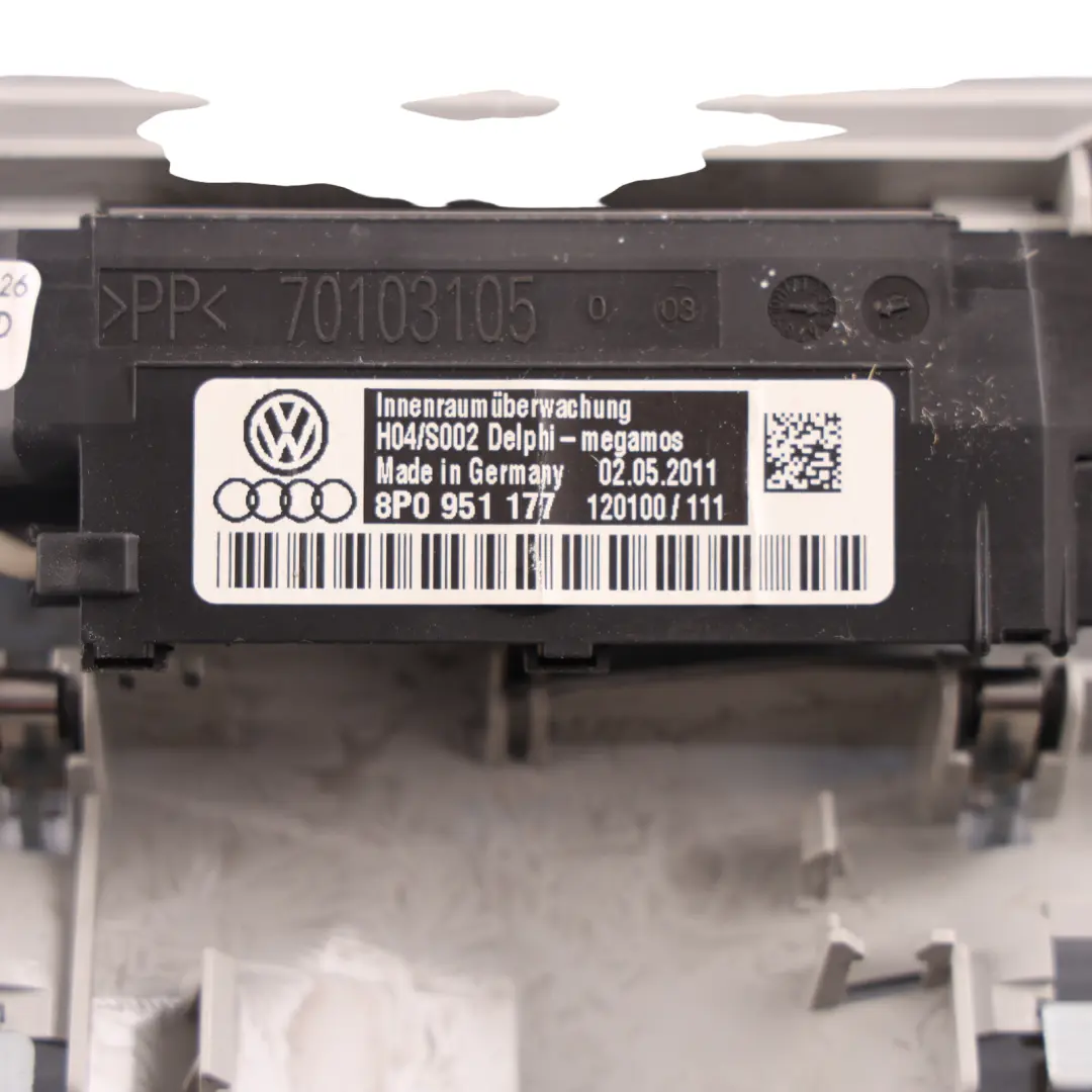 Audi A3 8P Front Roof Light Interior Reading Lamp Switch Panel Grey - SKU 8P0951177-3 - Part number 8P0951177