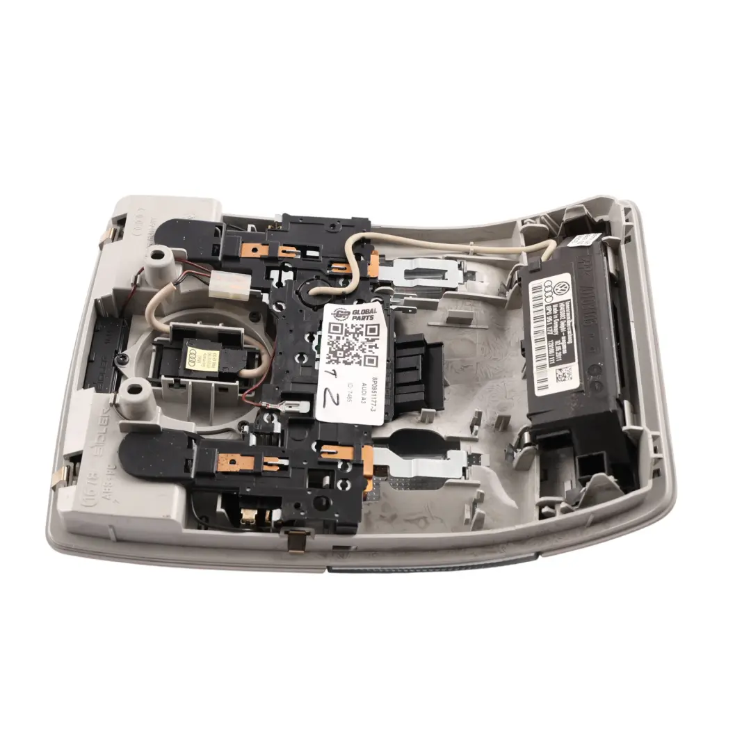Front Roof Light Interior Reading Lamp Switch Panel Grey to Audi A3 8P with Part number 8P0951177 Audi A3 8P Front Roof Light Interior Reading Lamp Switch Panel Grey - SKU 8P0951177-3 - Part number 8P0951177