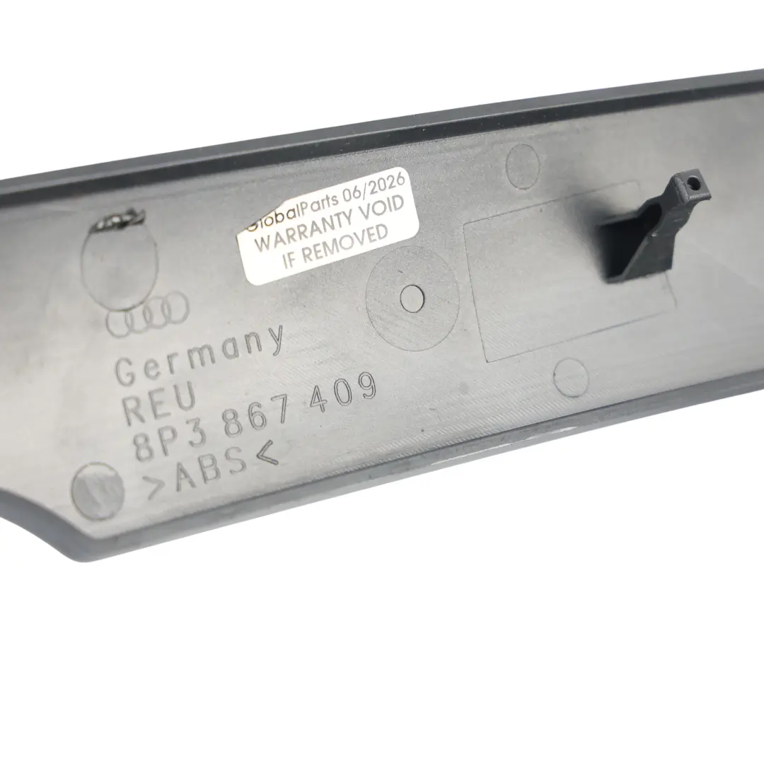 Puertas Panel Moldura Interior Puerta Izquierda para Audi A3 S3 8P 3 con número de pieza 8P3867409K Audi A3 S3 8P 3 Puertas Panel Moldura Interior Puerta Izquierda - SKU 8P3867409K - Número de pieza 8P3867409K