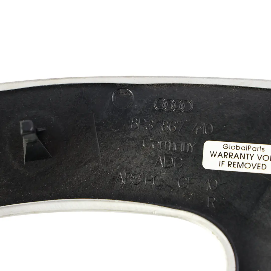 Modanatura Copertura Pannello Porta Anteriore Sinistra per Audi A3 8P con numero di parte 8P3867410 Audi A3 8P Modanatura Copertura Pannello Porta Anteriore Sinistra - SKU 8P3867410-1 - Numero di parte 8P3867410
