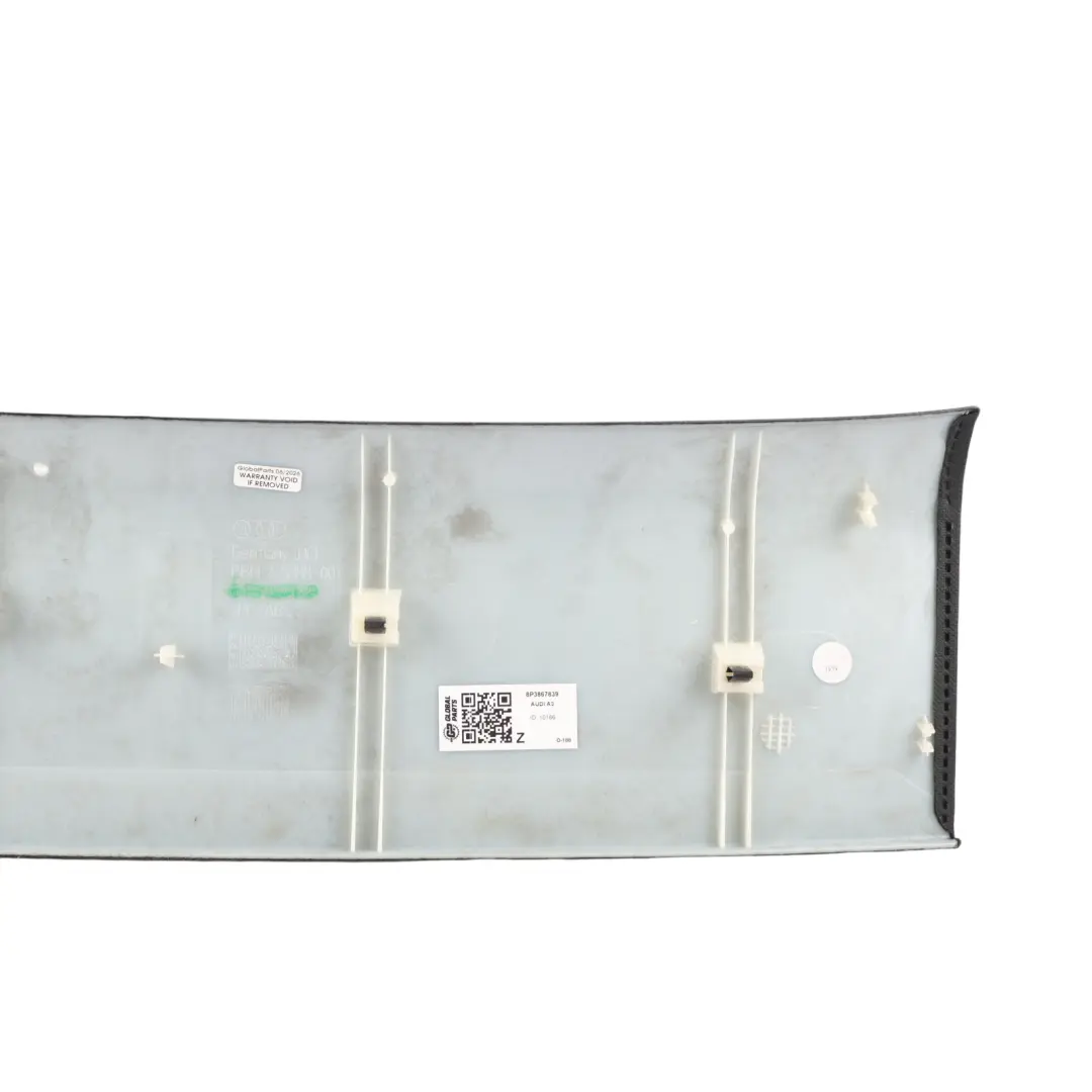 Audi A3 8P Rear Upper Roof Trim Cover Panel Soul Black 3 Door - SKU 8P3867839 - Part number 8P3867839