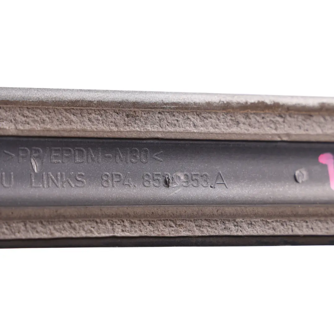 Audi A3 8P Front Door Upper Moulding Strip Left N/S Condor Grey Metallic - Y7E - SKU 8P4853953A-CGR - Part number 8P4853953A