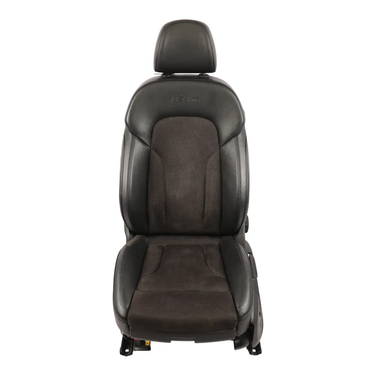 Audi Q5 8R Front Sport Seat S-Line Left N/S Black Leather Alcantara