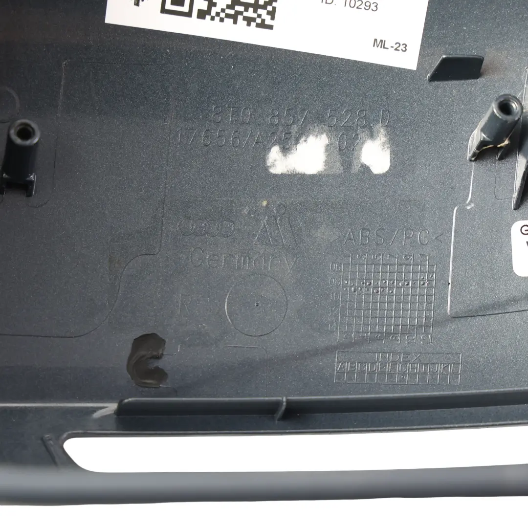Audi A3 S3 8P Q3 8U A6 C6 Spiegelabdeckung Gehäuse Rechts Meteor Grau Pearl Z7H - SKU 8T0857528D-MGR - Teilenummer 8T0857528D