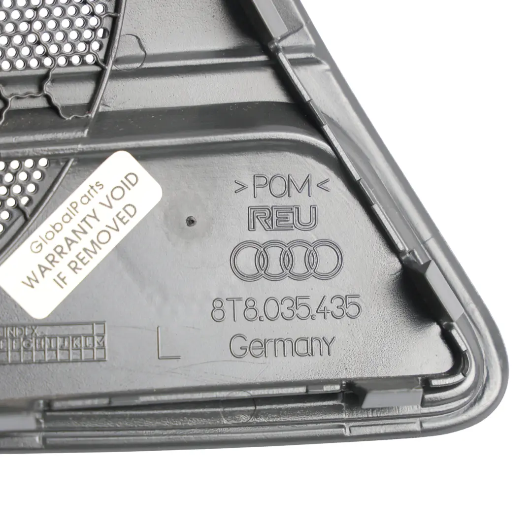 Griglia Porta Posteriore Copertura Altoparlante Sinistra per Audi A5 8T con numero di parte 8T8035435 Audi A5 8T Griglia Porta Posteriore Copertura Altoparlante Sinistra - SKU 8T8035435 - Numero di parte 8T8035435