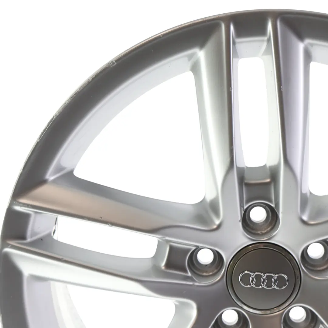Audi Q3 8U Silver Wheel Alloy Rim 18" 7J ET:43 Double Star Spoke - SKU 8U0601025AA-1 - Part number 8U0601025AA