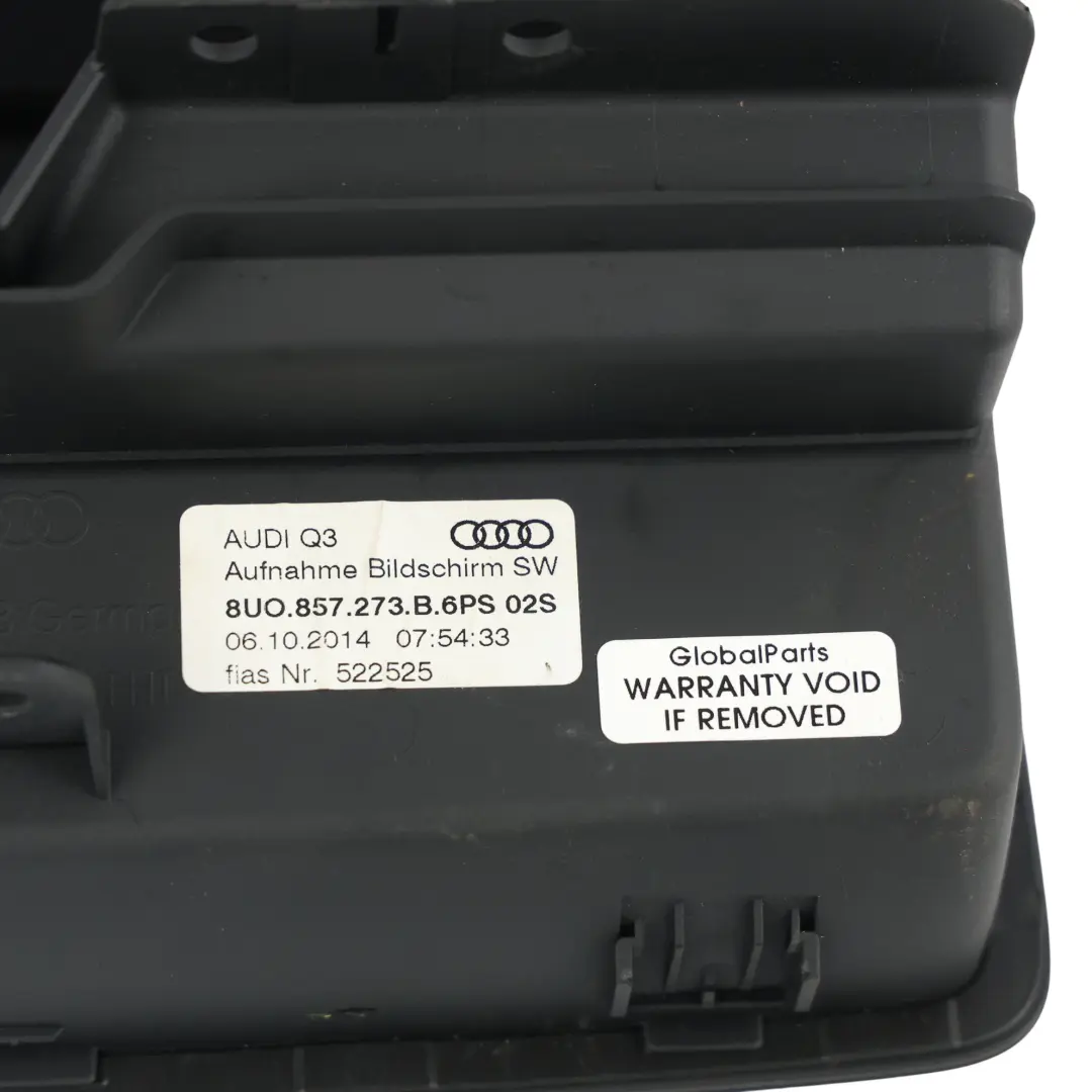 Display Bildschirm Multimedia Navigation Sat Nav für Audi Q3 8U mit Teilenummer 8U0857273B Audi Q3 8U Display Bildschirm Multimedia Navigation Sat Nav - SKU 8U0857273B-1 - Teilenummer 8U0857273B