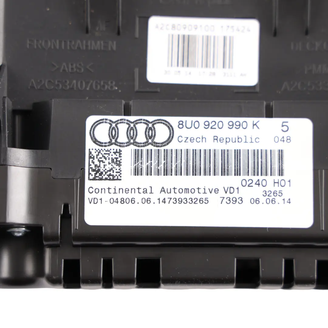 RSQ3 8U Instrument Cluster Speedometer Speedo Clocks to Audi with Part number 8U0920990K Audi RSQ3 8U Instrument Cluster Speedometer Speedo Clocks - SKU RHD-8U0920990K - Part number 8U0920990K