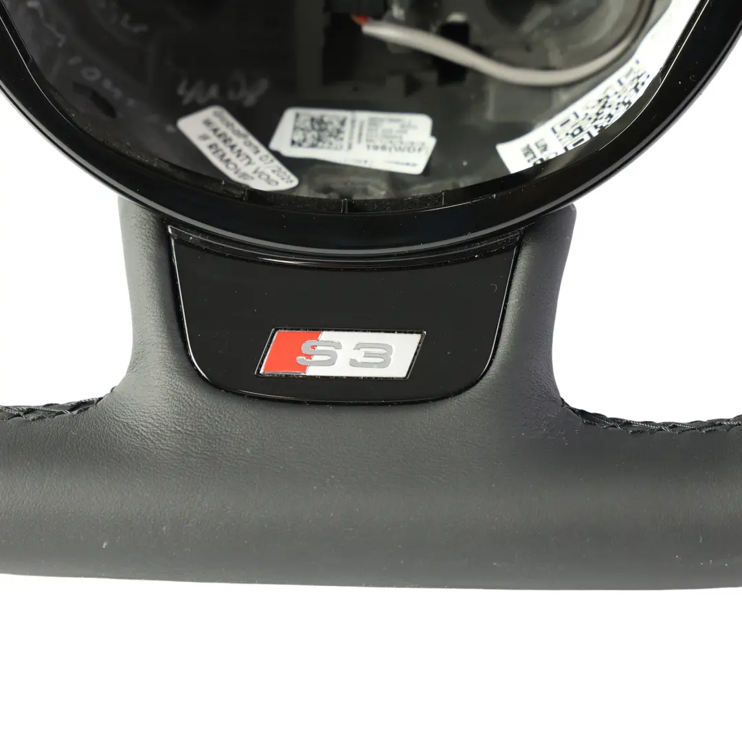 Audi S3 8V Lenkrad NEU Schwarz Leder Flach Unten Schaltwippen - SKU 8V0419091J-4 - Teilenummer 8V0419091J