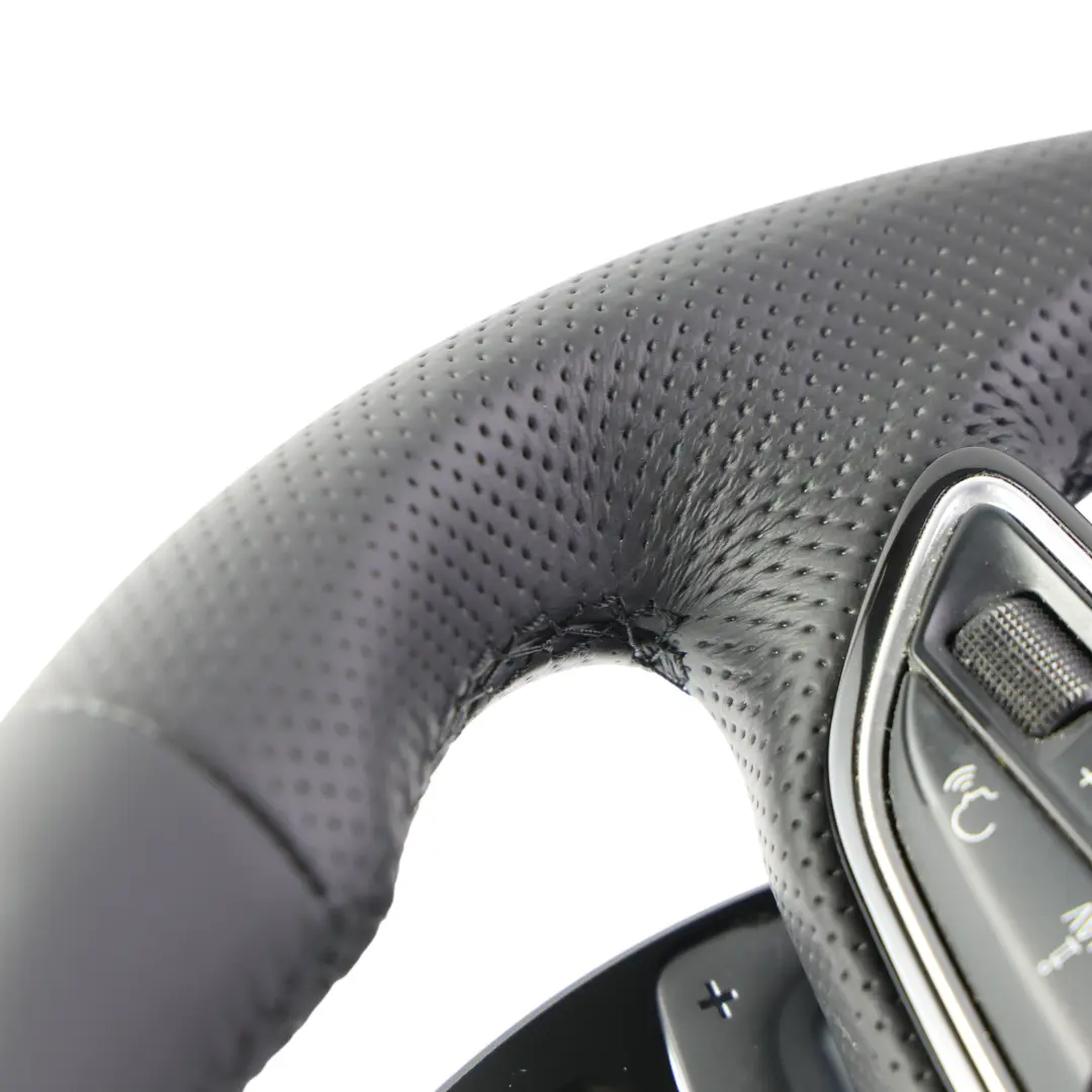 Audi S3 8V Steering Wheel NEW Black Leather Flat Bottom Paddle Shift - SKU 8V0419091J-4 - Part number 8V0419091J