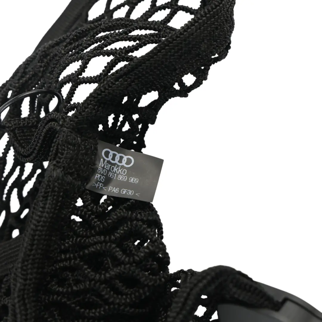Audi A3 8V Rete Portaoggetti Bagagliaio Posteriore Nero Satinato - SKU 8V0861869 - Numero di parte 8V0861869