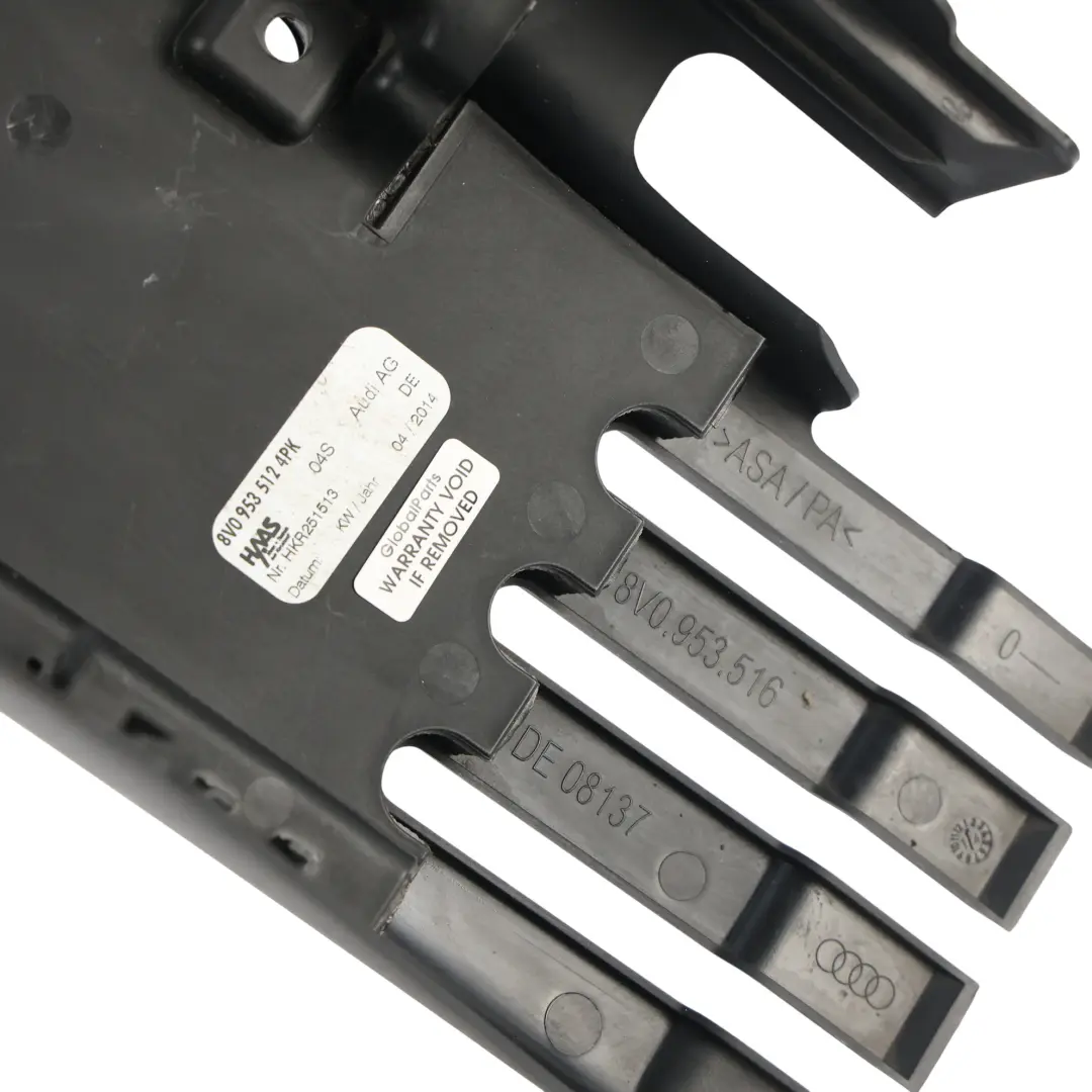 Moldura Panel Inferior Columna Dirección para Audi A3 8V con número de pieza 8V0953512 Audi A3 8V Moldura Panel Inferior Columna Dirección - SKU 8V0953512 - Número de pieza 8V0953512