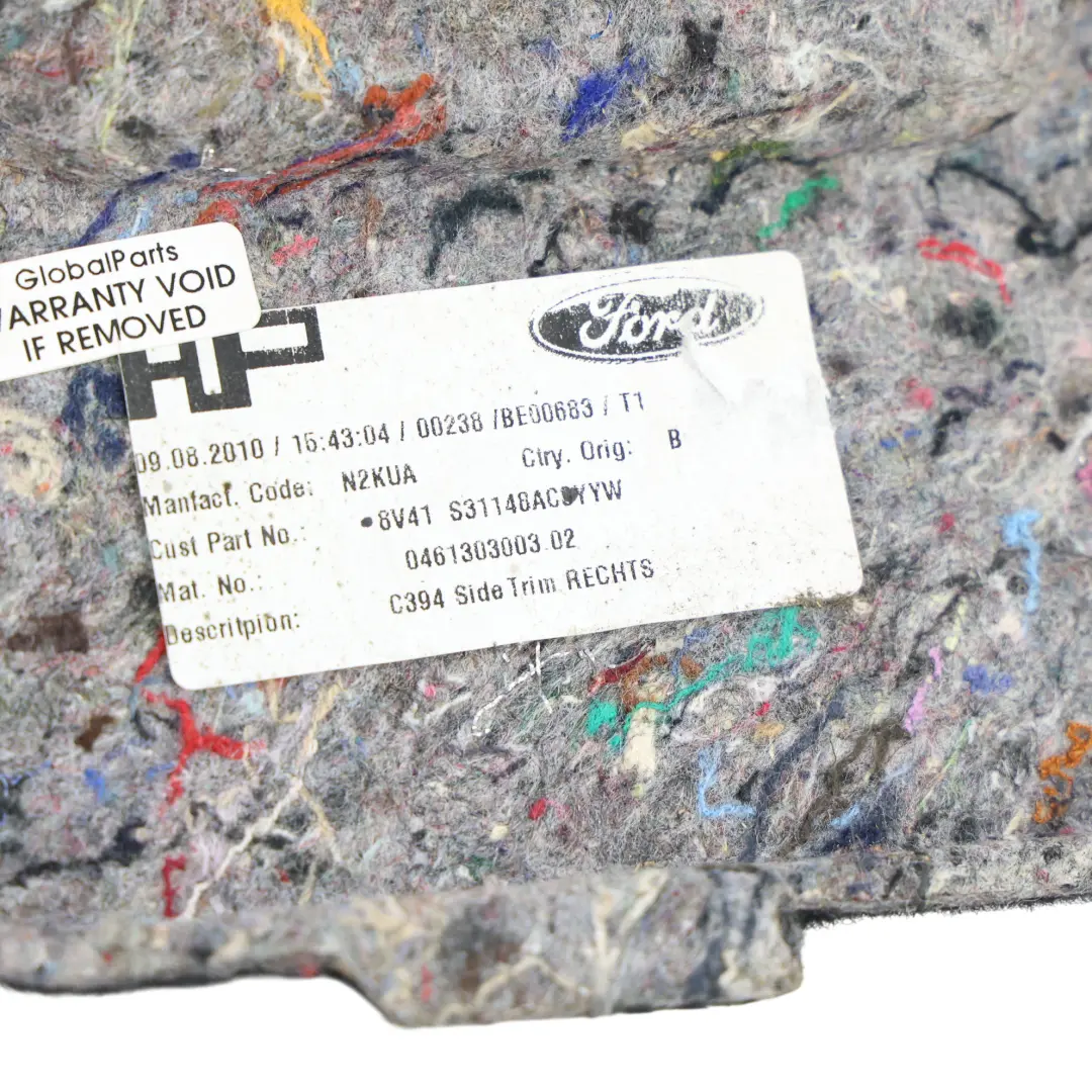 C394 Cubierta Moldura Maletero Compartimento Derecha para Ford Kuga con número de pieza 8V41-S31148-AC Ford Kuga C394 Cubierta Moldura Maletero Compartimento Derecha - SKU 8V41-S31148-AC - Número de pieza 8V41-S31148-AC