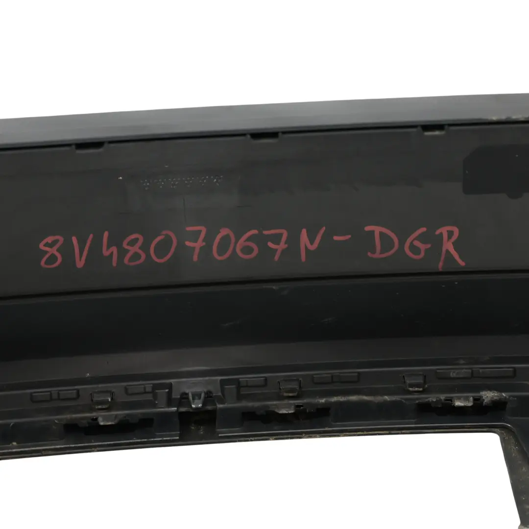 Bumper Trim Panel Covering S-Line Daytona Grey Pearl - Z7S to Audi A3 S3 8V Rear with Part number 8V4807067N Audi A3 S3 8V Rear Bumper Trim Panel Covering S-Line Daytona Grey Pearl - Z7S - SKU 8V4807067N-DGR - Part number 8V4807067N