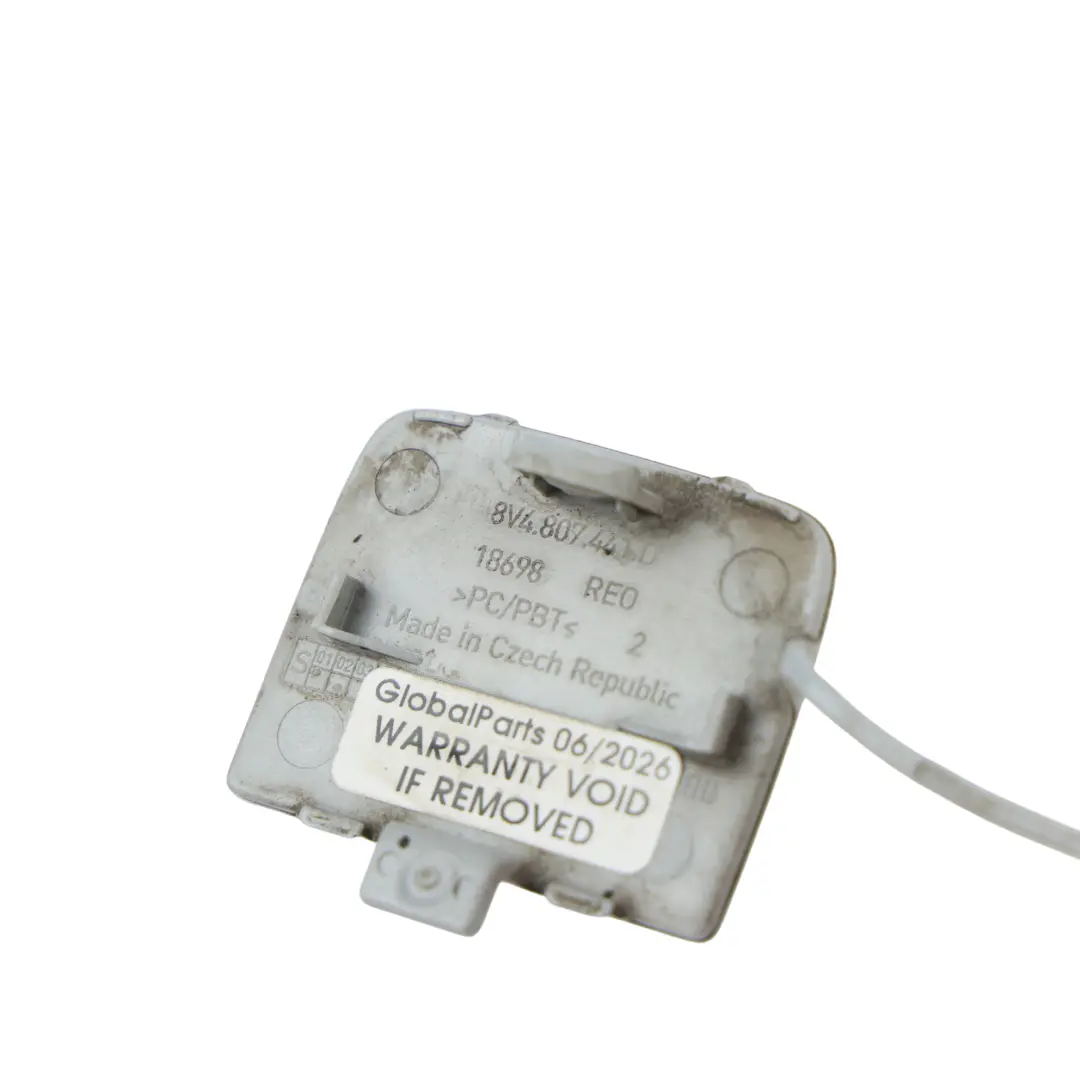 Stoßstange Hinten Abschlepphaken Abdeckung Gletscherweiß S9R für Audi A3 S3 8V mit Teilenummer 8V4807441D Audi A3 S3 8V Stoßstange Hinten Abschlepphaken Abdeckung Gletscherweiß S9R - SKU 8V4807441D-MGW - Teilenummer 8V4807441D