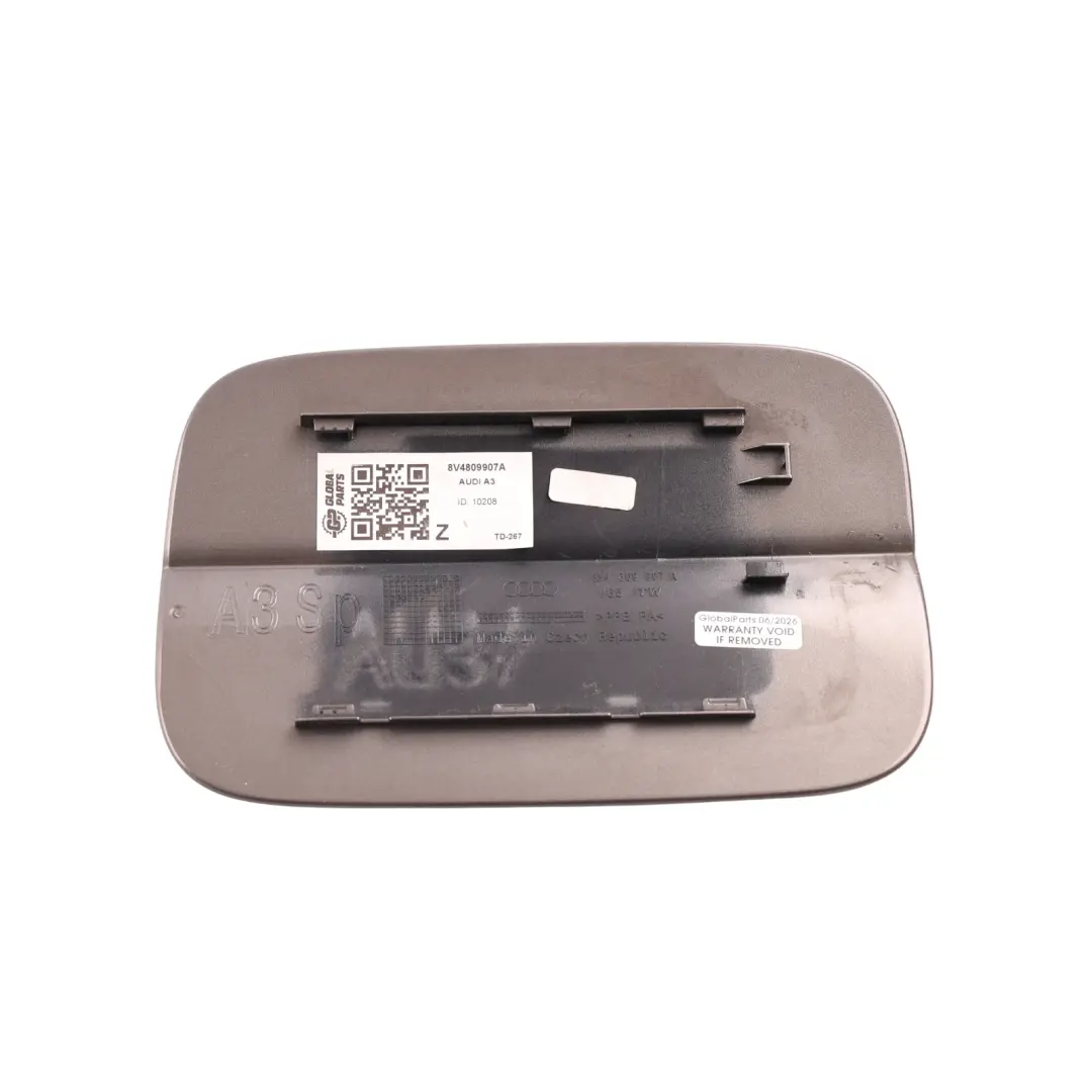 Sportback Fuel Filler Cap Cover Dakota Grey Metallic - Y1P to Audi A3 8V with Part number 8V4809907A Audi A3 8V Sportback Fuel Filler Cap Cover Dakota Grey Metallic - Y1P - SKU 8V4809907A-DAK - Part number 8V4809907A