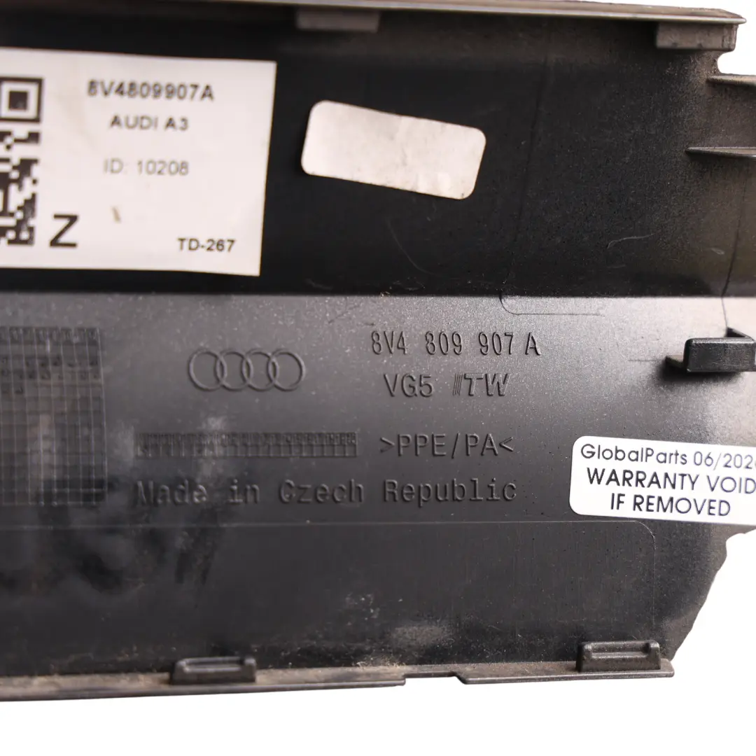 Audi A3 8V Sportback Fuel Filler Cap Cover Dakota Grey Metallic - Y1P - SKU 8V4809907A-DAK - Part number 8V4809907A