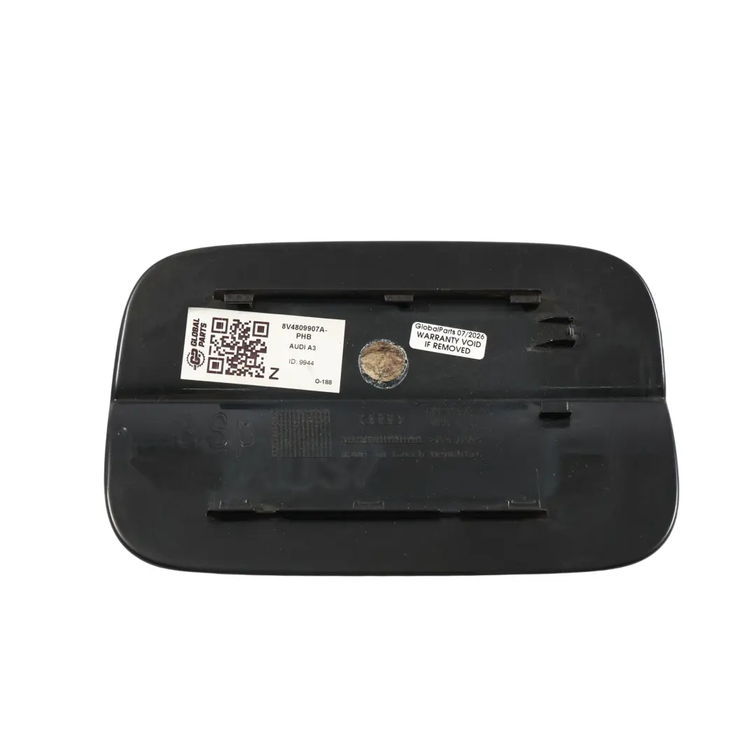 Sportback Cache Trappe Carburant S9R Noir Phantom Z9Y pour Audi A3 8V à propos du numéro de pièce 8V4809907A Audi A3 8V Sportback Cache Trappe Carburant S9R Noir Phantom Z9Y - SKU 8V4809907A-PHB - Numéro de pièce 8V4809907A