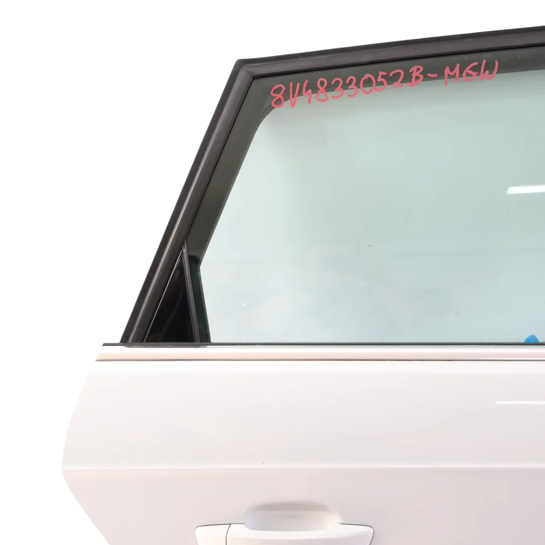 Audi A3 8V Sportback Door Rear Right O/S Glacier White Pearl - S9R - SKU 8V4833052B-MGW - Part number 8V4833052B