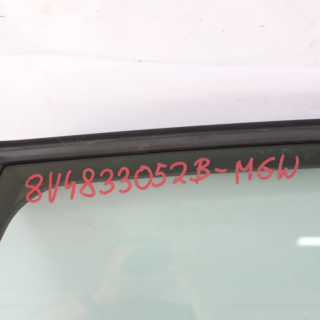 Audi A3 8V Sportback Drzwi Tylne Prawe Glacier White Biały Perłowy - S9R - SKU 8V4833052B-MGW - Numer Części 8V4833052B