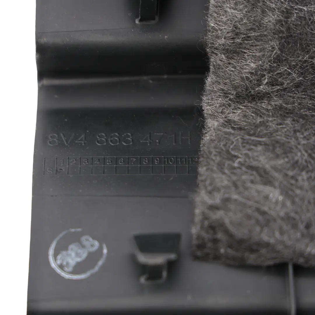 Audi A3 S3 8V Boot Trunk Interior Lock Trim Panel Cover - SKU 8V4863471H - Part number 8V4863471H