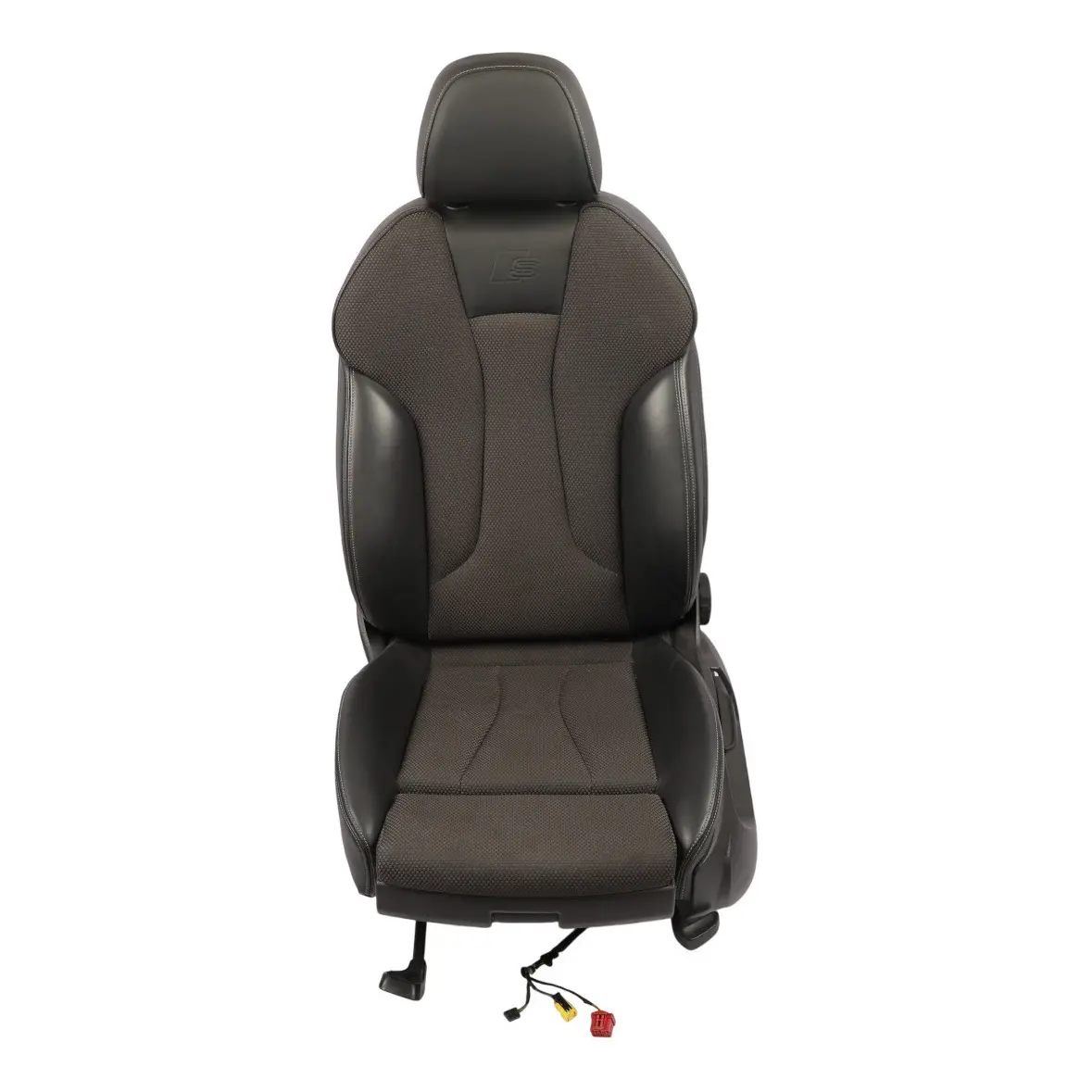 Audi A3 8V Front Seat Sport Interior Half Leather Black Grey Left N/S