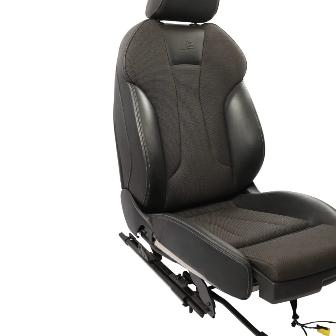 Front Seat Sport Interior Half Leather Black Grey Left N/S to Audi A3 8V with Part number 8V4881805AN Audi A3 8V Front Seat Sport Interior Half Leather Black Grey Left N/S - SKU 8V4881805AN-2 - Part number 8V4881805AN