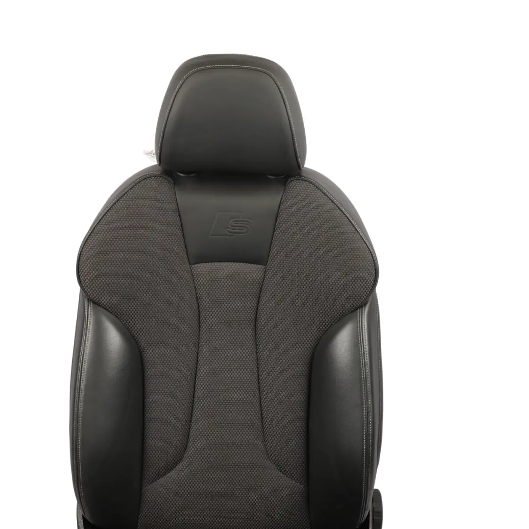 Audi A3 8V Front Seat Sport Interior Half Leather Black Grey Left N/S - SKU 8V4881805AN-2 - Part number 8V4881805AN