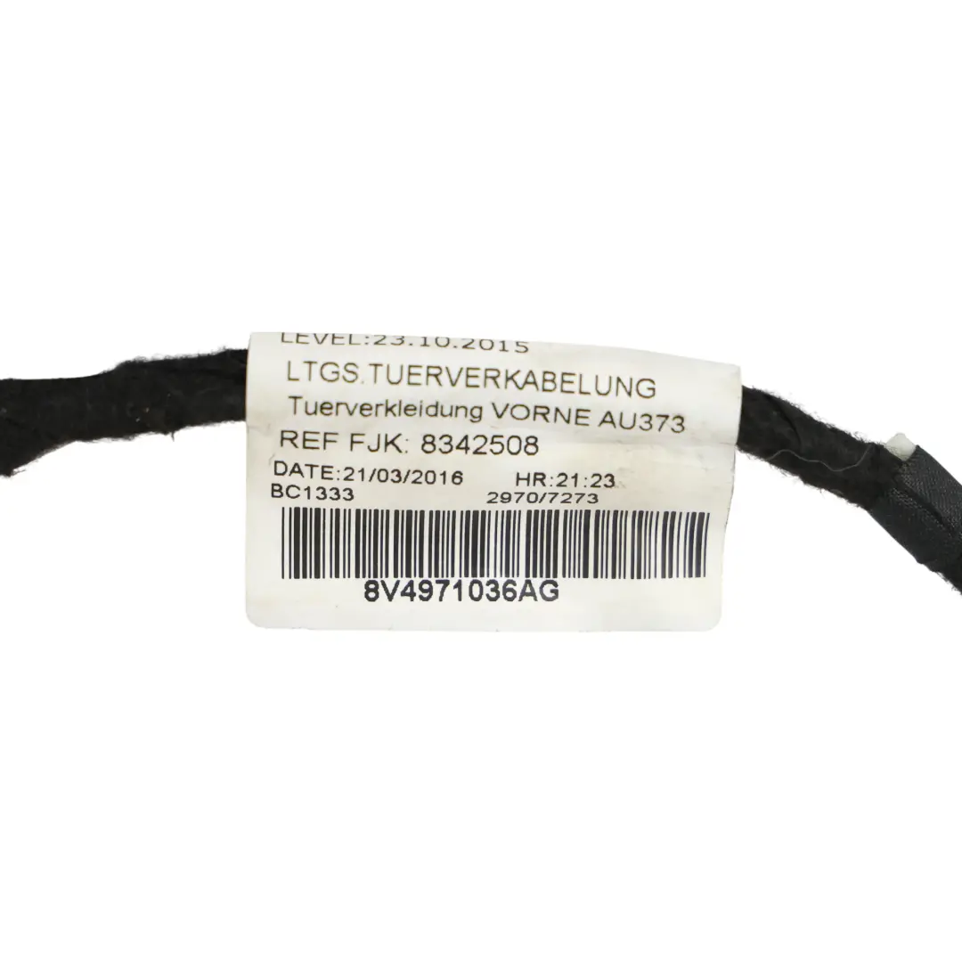 Audi A3 8V Cablaggio Porta Anteriore Lato Passeggero - SKU 8V4971036AG - Numero di parte 8V4971036AG