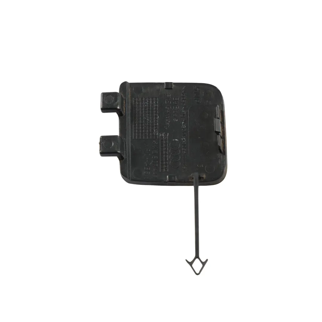 Audi A4 B9 Rear Bumper Towing Hook Eye Cover Flap Brilliant Black - Y9B - SKU 8W5807441A-BBL - Part number 8W5807441A
