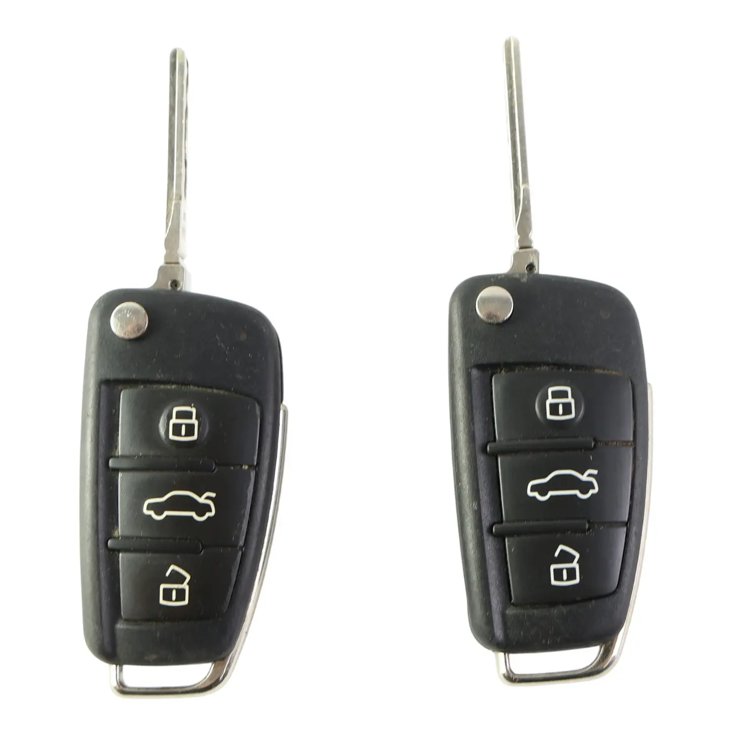 Audi A1 8X A5 8T Telecomando Chiave Pieghevole 3 Pulsanti Set x2 8X0837220D