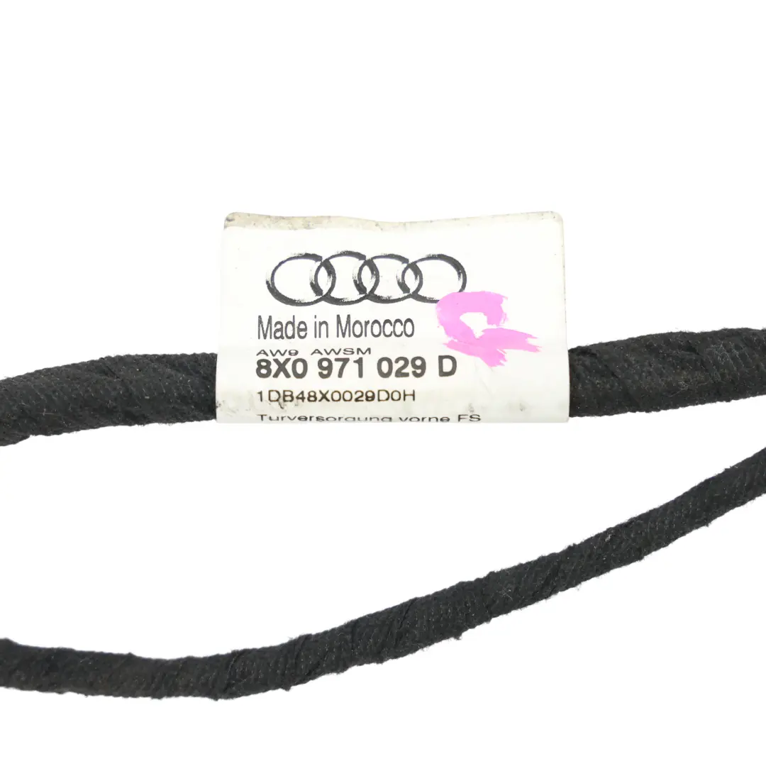 Cableado Arnés Puerta Delantero Lado Conductor para Audi A1 8X con número de pieza 8X0971029D Audi A1 8X Cableado Arnés Puerta Delantero Lado Conductor - SKU 8X0971029D - Número de pieza 8X0971029D