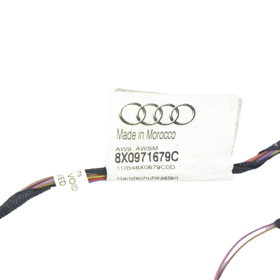 Audi A1 8X Cablaggio Luce Vano Portaoggetti Cruscotto - SKU 8X0971679C - Numero di parte 8X0971679C