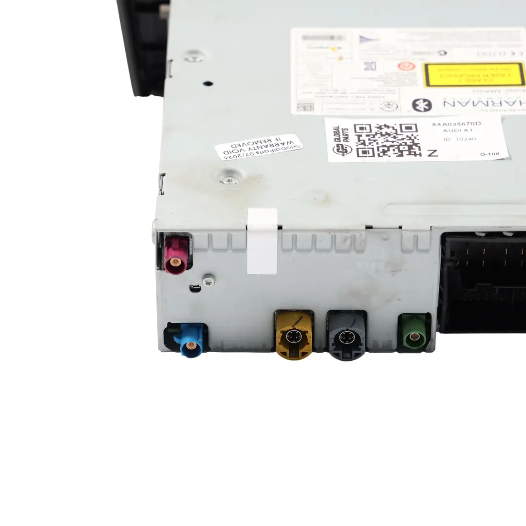 Unidad Multimedia CD Estéreo Harman Becker para Audi A1 8X con número de pieza 8XA035670D Audi A1 8X Unidad Multimedia CD Estéreo Harman Becker - SKU 8XA035670D - Número de pieza 8XA035670D